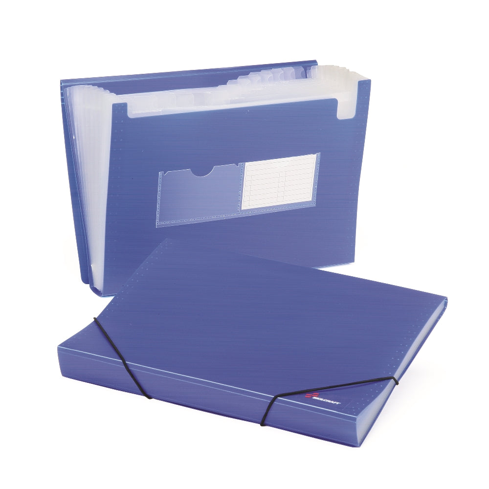 Image of Skilcraft Poly Expanding Storage Files, 12-tab, Blue