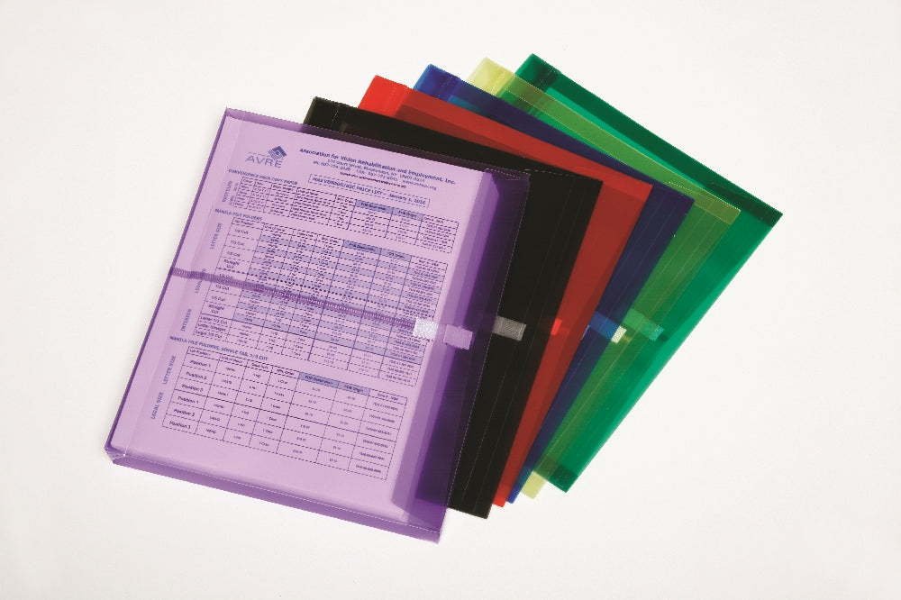 Image of Skilcraft Hook-and-Loop-Side Loading Expansion Envelope, 6 Color Pack