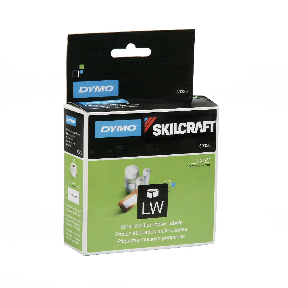 Image of Dymo/Skilcraft Thermal Labels, Black on White, 1" x 2-1/8"