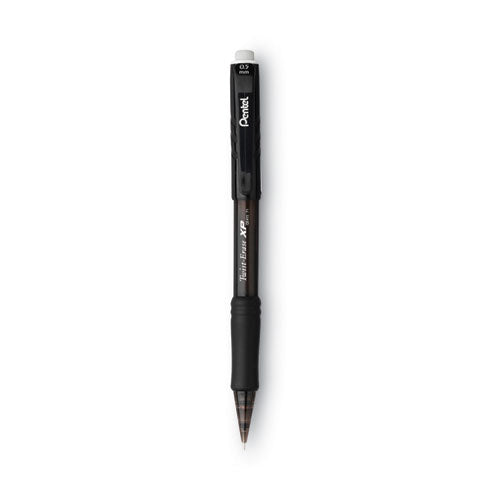 Image of Pentel® Twist-Erase EXPRESS Mechanical Pencil, 0.5 mm, HB (#2), Black Lead, Black Barrel, Dozen