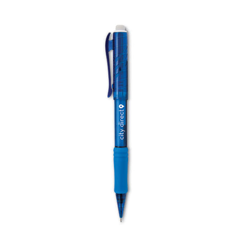 Image of Pentel® Twist-Erase EXPRESS Mechanical Pencil, 0.7 mm, HB (#2), Black Lead, Blue Barrel, Dozen