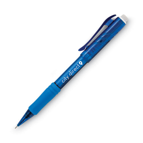 Image of Pentel® Twist-Erase EXPRESS Mechanical Pencil, 0.7 mm, HB (#2), Black Lead, Blue Barrel, Dozen