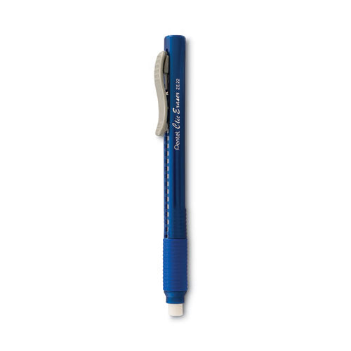 Image of Pentel® Clic Eraser Grip Eraser, For Pencil Marks, White Eraser, Blue Barrel
