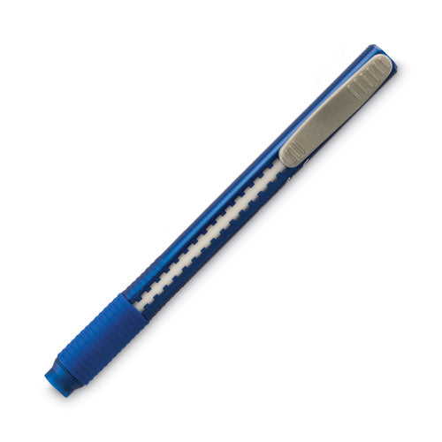 Image of Pentel® Clic Eraser Grip Eraser, For Pencil Marks, White Eraser, Blue Barrel