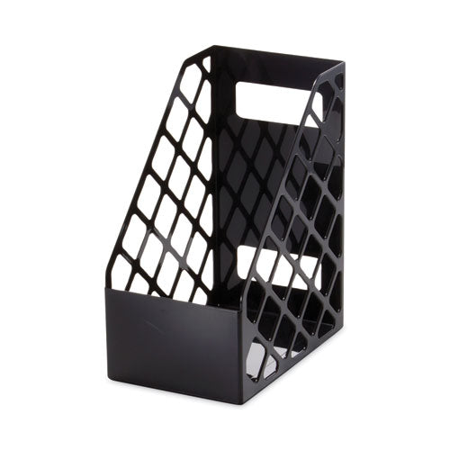 Image of Universal® Recycled Plastic Large Magazine File, 6.25 x 9.5 x 11.88, Black