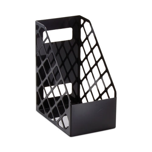 Image of Universal® Recycled Plastic Large Magazine File, 6.25 x 9.5 x 11.88, Black
