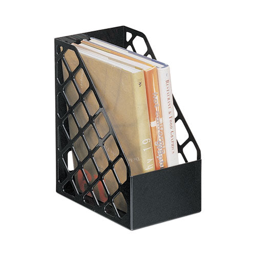 Image of Universal® Recycled Plastic Large Magazine File, 6.25 x 9.5 x 11.88, Black