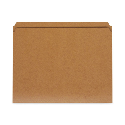 Image of Universal® Reinforced Kraft Top Tab File Folders, Straight Tabs, Letter Size, 0.75" Expansion, Brown, 100/Box