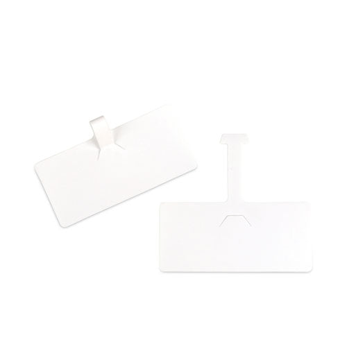 Image of C-Line® Wire Rack Shelf Tag, Side Load, 3.5 X 1.5, White, 10/pack