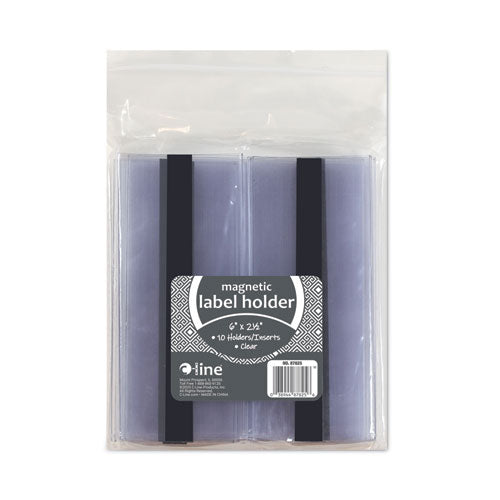 Image of C-Line® Clear Magnetic Label Holders, Side Load, 6 x 2.5, 10/Pack