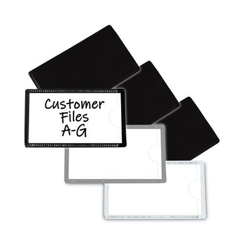 Image of C-Line® Slap-Stick Magnetic Label Holders, Side Load, 4.25 X 2.5, Black, 10/pack