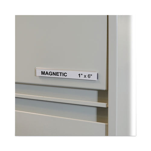 Image of C-Line® HOL-DEX Magnetic Shelf/Bin Label Holders, Side Load, 1 x 6, Clear, 10/Box