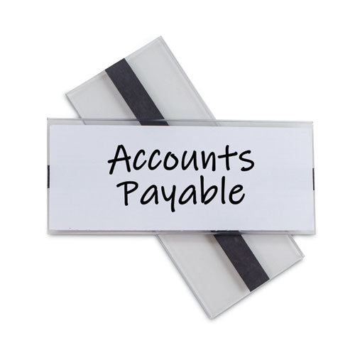 Image of C-Line® Clear Magnetic Label Holders, Side Load, 6 x 2.5, 10/Pack