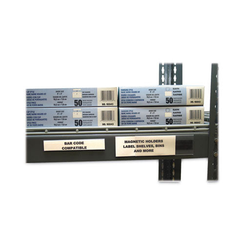 Image of C-Line® HOL-DEX Magnetic Shelf/Bin Label Holders, Side Load, 0.5 x 6, Clear, 10/Box
