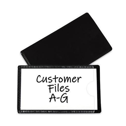 Image of C-Line® Slap-Stick Magnetic Label Holders, Side Load, 4.25 X 2.5, Black, 10/pack
