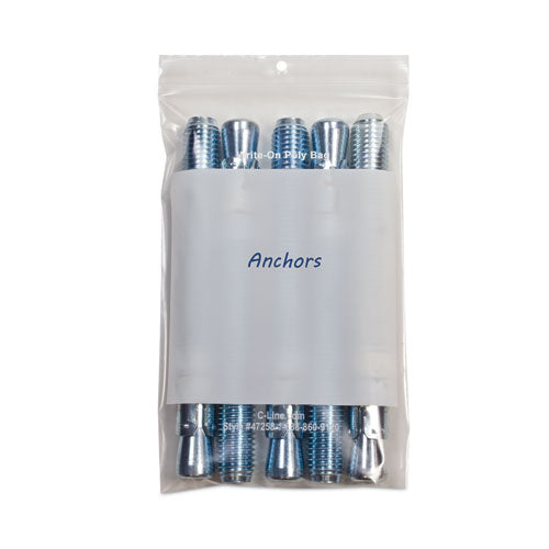 Image of C-Line® Write-On Poly Bags, 2 Mil, 5" X 8", Clear, 1,000/carton