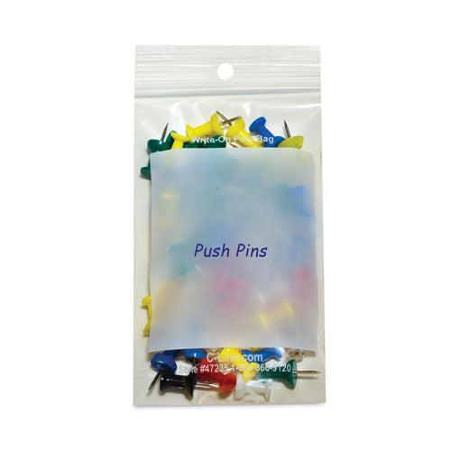 Image of C-Line® Write-On Poly Bags, 2 Mil, 3" X 5", Clear, 1,000/carton