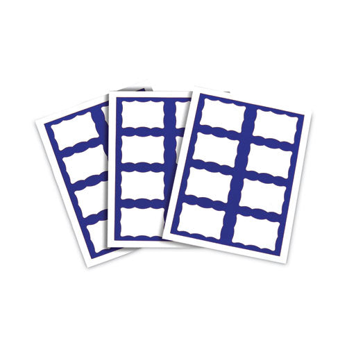 Image of C-Line® Laser Printer Name Badges, 3 3/8 X 2 1/3, White/blue, 200/box