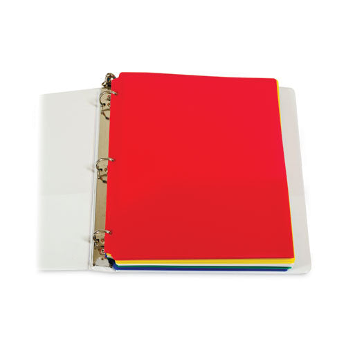 Image of C-Line® Two-Pocket Heavyweight Poly Portfolio Folder, 3-Hole Punch, 11 X 8.5, Assorted, 10/pack