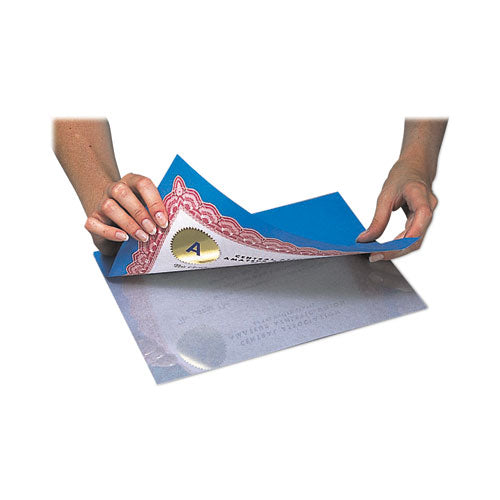 Image of C-Line® Cleer Adheer Self-Adhesive Laminating Film, 2 Mil, 9" X 12", Non-Glare Clear, 50/box