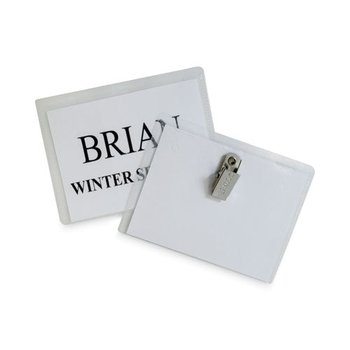 Image of C-Line® Name Badge Kits, Top Load, 3 1/2 X 2 1/4, Clear, 50/box