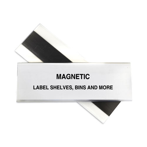 Image of C-Line® HOL-DEX Magnetic Shelf/Bin Label Holders, Side Load, 2 x 6, Clear, 10/Box