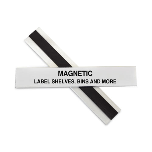 Image of C-Line® HOL-DEX Magnetic Shelf/Bin Label Holders, Side Load, 1 x 6, Clear, 10/Box