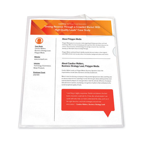Image of C-Line® Antimicrobial Protected Poly Project Folders, Letter Size, Clear, 25/box