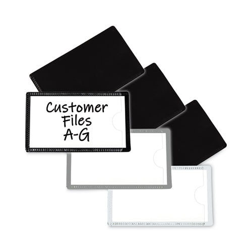 Image of C-Line® Slap-Stick Magnetic Label Holders, Side Load, 4.25 X 2.5, Gray, 10/pack
