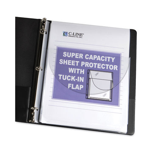 Image of C-Line® Super Capacity Sheet Protectors With Tuck-In Flap, 200", Letter Size, 10/pack
