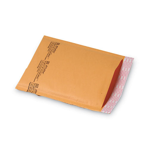 Image of Sealed Air Jiffylite Self-Seal Bubble Mailer, #0, Barrier Bubble Air Cell Cushion, Self-Adhesive Closure, 6 x 10, Brown Kraft, 25/CT