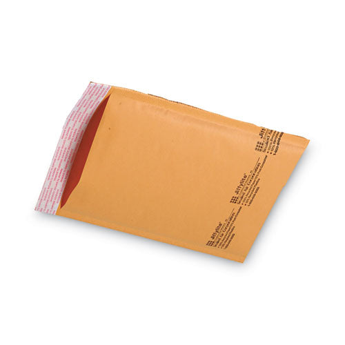 Image of Sealed Air Jiffylite Self-Seal Bubble Mailer, #0, Barrier Bubble Air Cell Cushion, Self-Adhesive Closure, 6 x 10, Brown Kraft, 25/CT