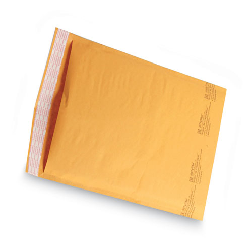 Image of Sealed Air Jiffylite Self-Seal Bubble Mailer, #4, Barrier Bubble Air Cell Cushion, Self-Adhesive Closure, 9.5 x 14.5, Brown Kraft,100/CT
