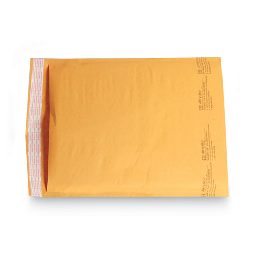 Image of Sealed Air Jiffylite Self-Seal Bubble Mailer, #4, Barrier Bubble Air Cell Cushion, Self-Adhesive Closure, 9.5 x 14.5, Brown Kraft,100/CT