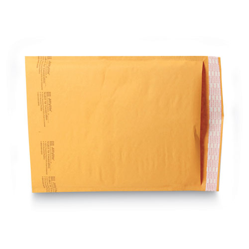 Image of Sealed Air Jiffylite Self-Seal Bubble Mailer, #4, Barrier Bubble Air Cell Cushion, Self-Adhesive Closure, 9.5 x 14.5, Brown Kraft,100/CT