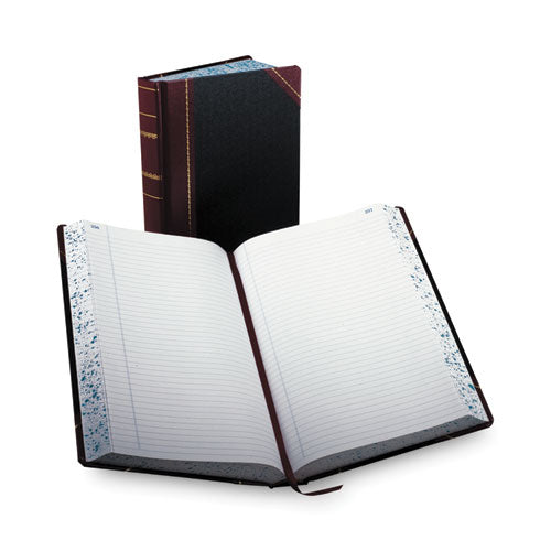 Image of Boorum & Pease® Account Record Book, Record-Style Rule, Black/red/gold Cover, 13.75 X 8.38 Sheets, 500 Sheets/book