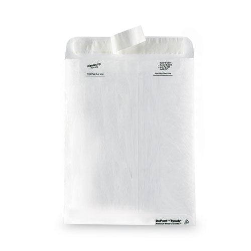 Image of Survivor® Lightweight 14 lb Tyvek Catalog Mailers, #10 1/2, Square Flap, Redi-Strip Adhesive Closure, 9 x 12, White, 50/Box