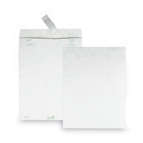 Image of Survivor® Lightweight 14 lb Tyvek Catalog Mailers, #13 1/2, Square Flap, Redi-Strip Adhesive Closure, 10 x 13, White, 50/Box