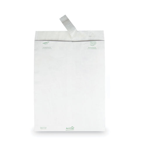 Image of Survivor® Lightweight 14 lb Tyvek Catalog Mailers, #13 1/2, Square Flap, Redi-Strip Adhesive Closure, 10 x 13, White, 50/Box