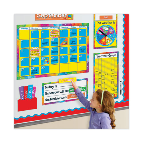Image of TREND® Year Around Calendar Bulletin Board Set, 12-Month Calendar, 22" x 17", Assorted Colors, 106/Set