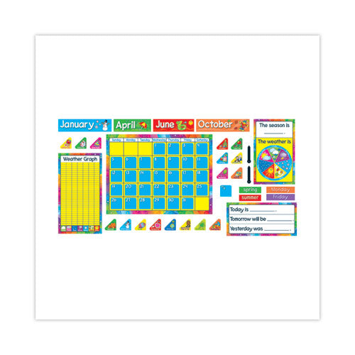 Image of TREND® Year Around Calendar Bulletin Board Set, 12-Month Calendar, 22" x 17", Assorted Colors, 106/Set