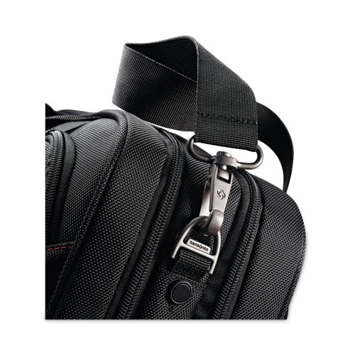 Image of Samsonite® Xenon 3 Toploader Briefcase, Fits Devices Up to 15.6", Polyester, 16.5 x 4.75 x 12.75, Black