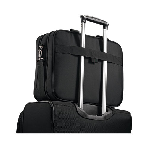Image of Samsonite® Xenon 3 Toploader Briefcase, Fits Devices Up to 15.6", Polyester, 16.5 x 4.75 x 12.75, Black