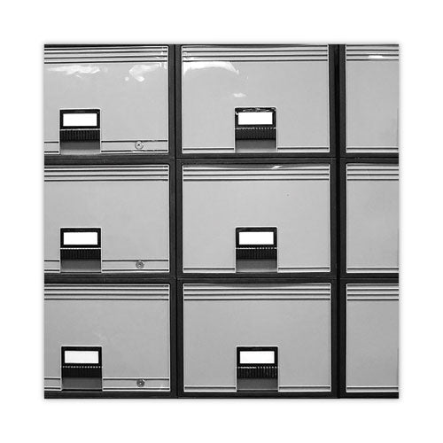 Image of Storex Archive Storage Drawers With Key Lock, Legal Files, 18.25" X 24" X 11.5", Black/gray