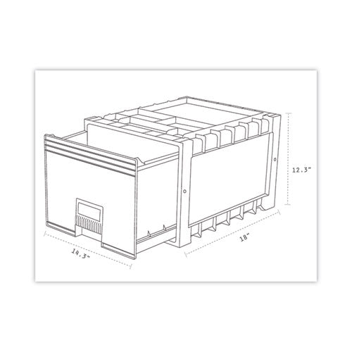 Image of Storex Archive Storage Drawers With Key Lock, Letter Files, 15.25" X 18" X 11.5", Black/gray