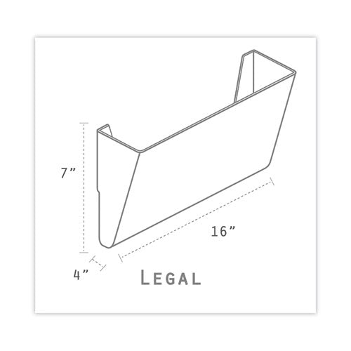 Image of Storex Wall File, Legal Size, 16" x 4" x 7", Smoke