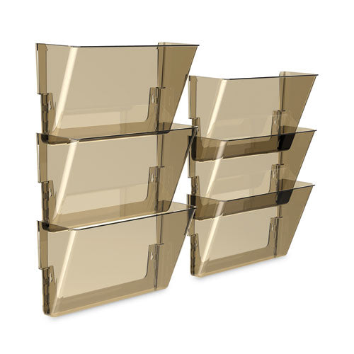 Image of Storex Wall File, Letter Size, 13" x 4" x 7", Smoke