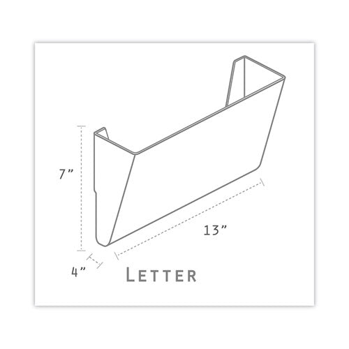 Image of Storex Wall File, Letter Size, 13" x 4" x 7", Smoke