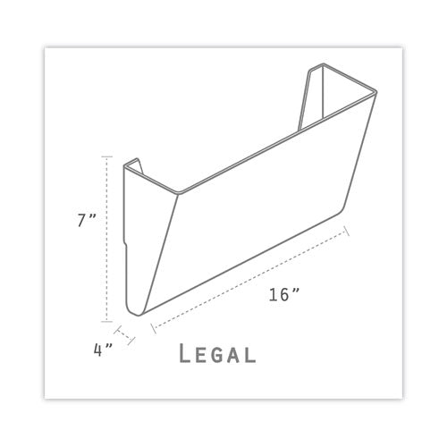 Image of Storex Wall File, 3 Sections, Legal Size 16" x 4" x 14", Clear, 3/Set