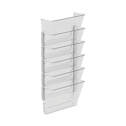 Image of Storex Wall File, 3 Sections, Letter Size, 13" x 4" x 14", Clear, 3/Set
